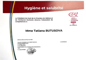 certificat hygiène et salubrité