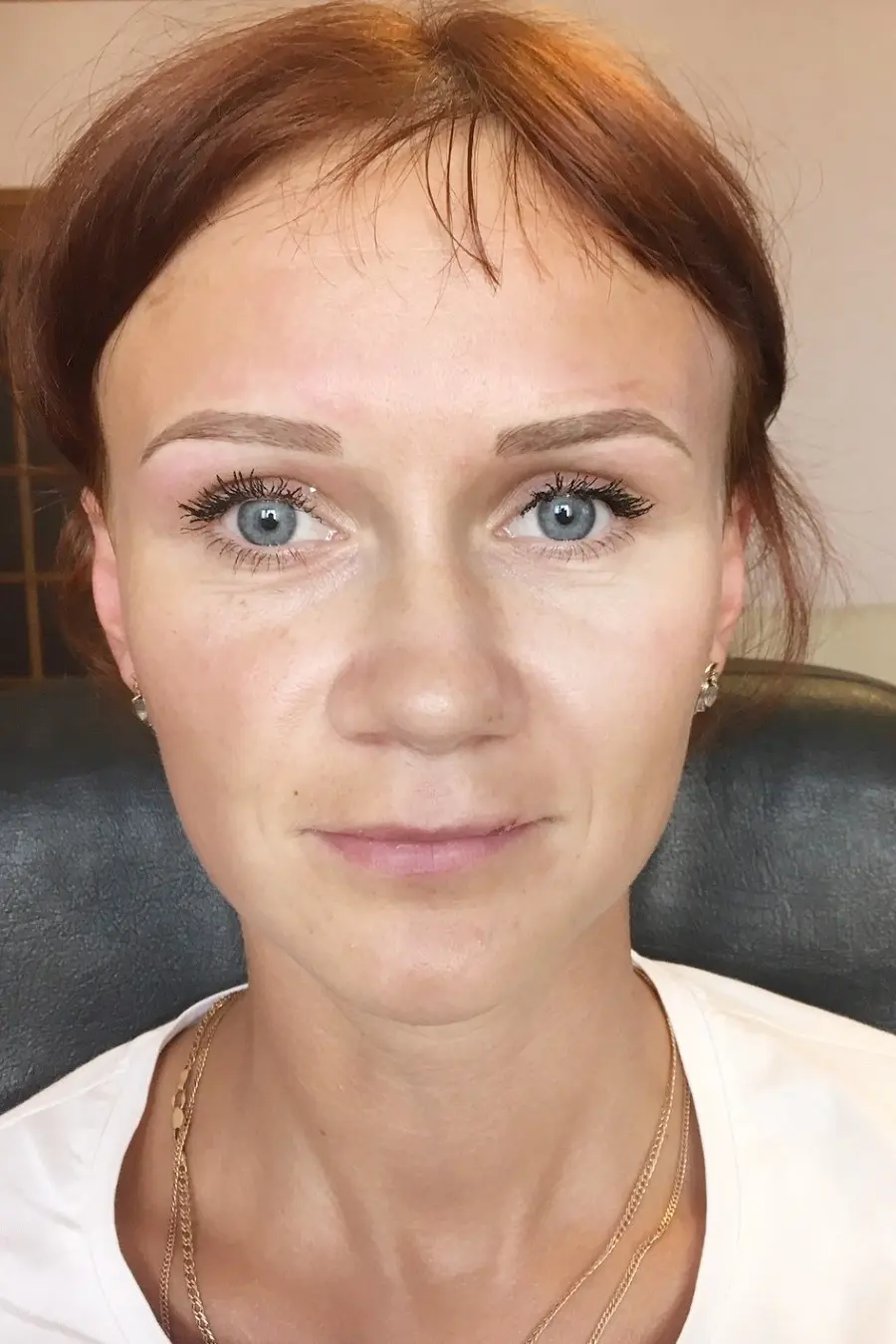 visage après microblading